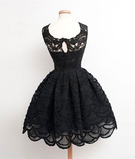 black short ball gown dresses