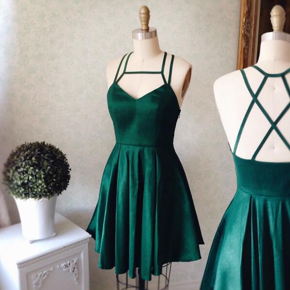 Green Short Graduation Dresses